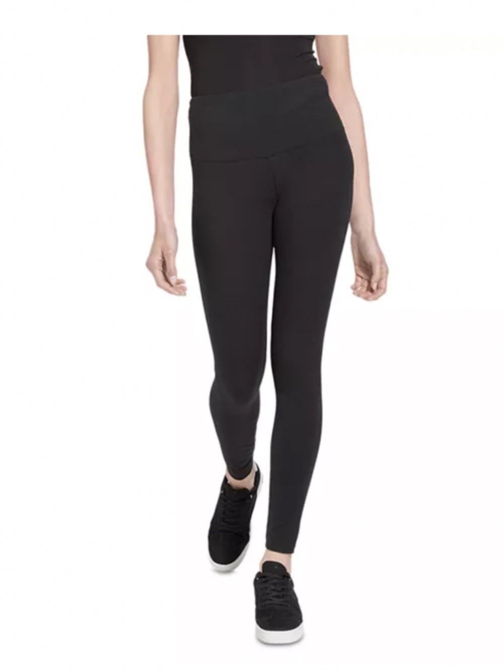 Lysse black tummy control classic leggings nylon spandex S